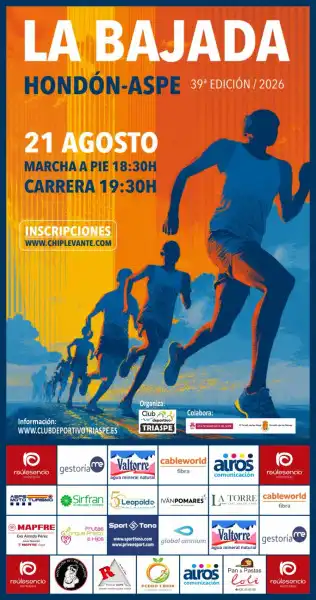 Carrera Popular en Aspe. Bajada Hondón - Aspe