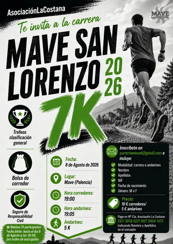 Carrera Popular en Mave. Carrera Mave San Lorenzo