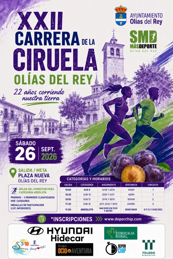 10K en Olías del Rey. Carrera de la Ciruela