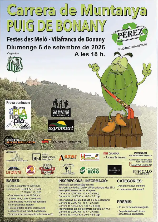 Trail Running en Vilafranca de Bonany. Carrera de Muntanya Puig de Bonany