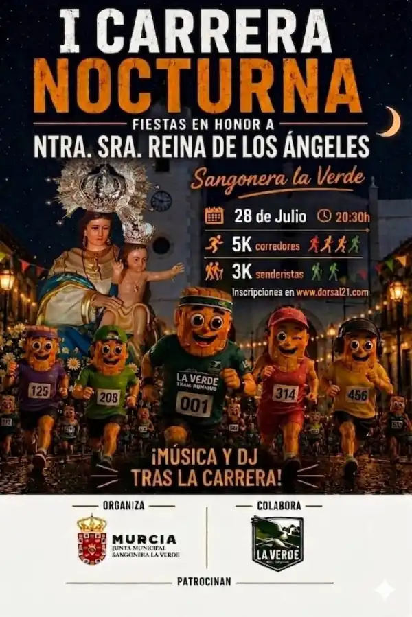 5K en Sangonera la Verde. Carrera Nocturna de Sangonera la Verde