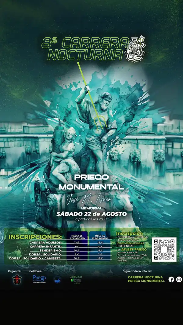 Carrera Popular en Priego de Córdoba. Carrera Nocturna Priego Monumental