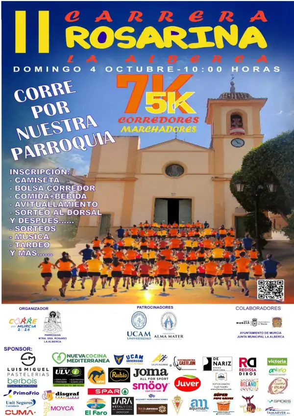 Carrera Popular en La Alberca - Murcia. Carrera Rosarina de La Alberca