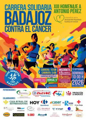 10K en Badajoz. Carrera Solidaria contra el Cáncer