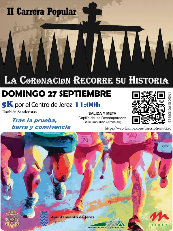 Carrera Popular en Jerez de la Frontera. II Carrera Popular La Coronación Recorre su Historia