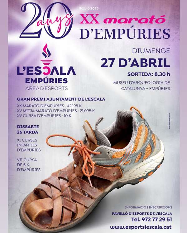 Maratón en L'Escala-Empúries. Marató d'Empúries