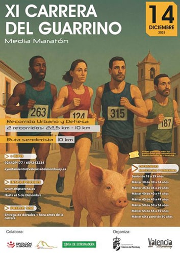 Media Maratón y XI Carrera del Guarrino de Valencia del Mombuey