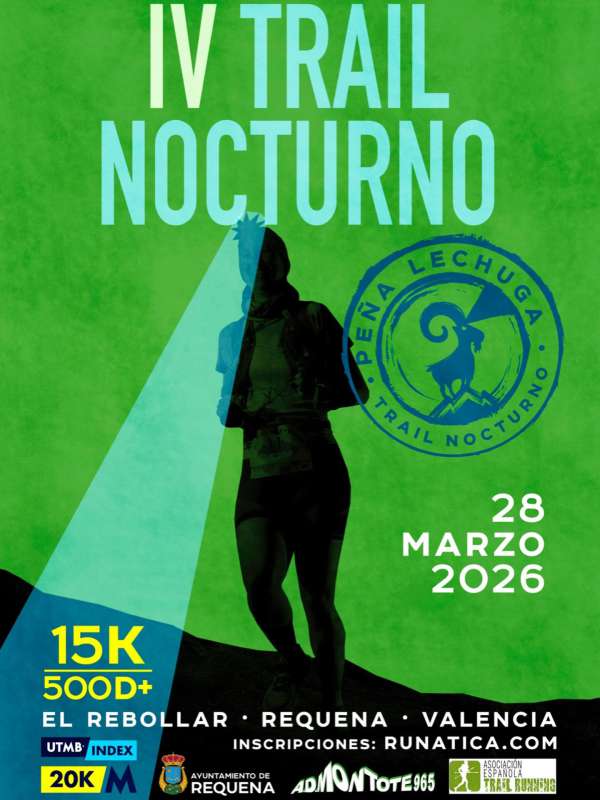 Trail Running en El Rebollar - Requena. Trail Nocturno Peña Lechuga