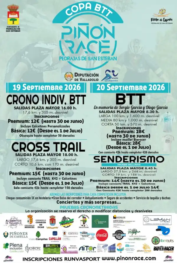Trail Running en Pedrajas de San Esteban. Trail Piñón Race