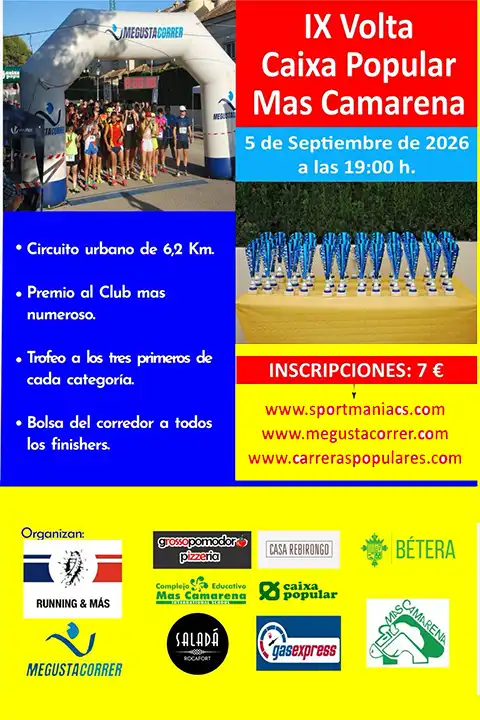 Carrera Popular en Bétera. Volta a Mas Camarena