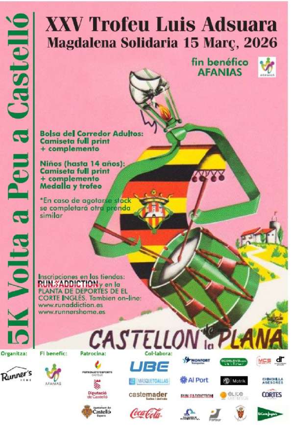 5K en Castellón. Volta a Peu Castelló - Trofeu Luis Adsuara