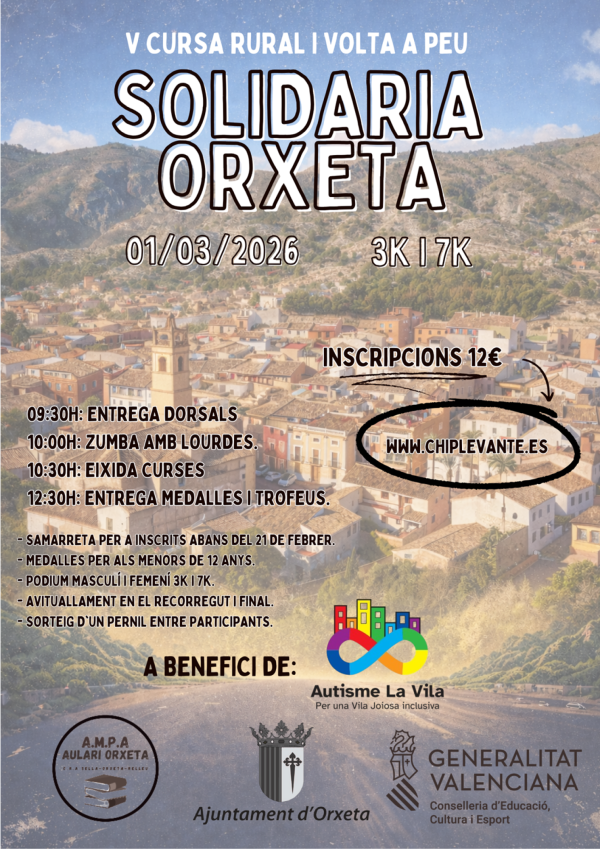 Carrera Popular en Orxeta. Volta a Peu Orxeta