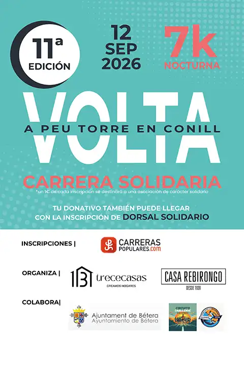 Carrera Popular en Bétera. Volta a Peu Torre en Conill